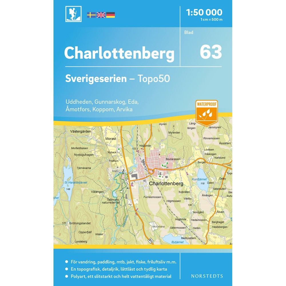 63 Charlottenberg Sverigeserien 1:50 000